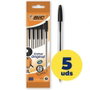 Bic Cristal Original Bolígrafos Tinta Negra Pack de 5